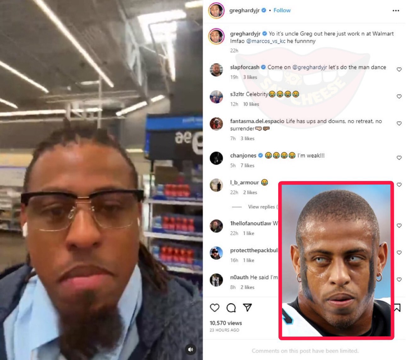 Former NFL Pro-Bowl DE and UFC fighter, Greg Hardy is working at Walmart now